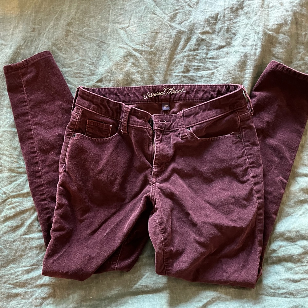 Universal Thread corduroy skinny jeans - dark eggplant - 28